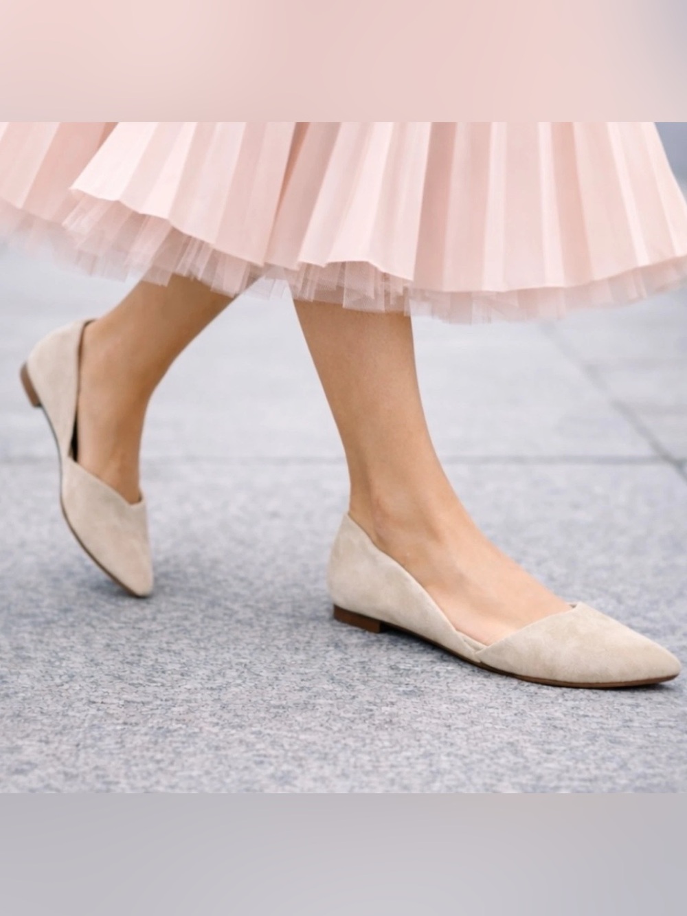 J. Crew Zoe Suede D’Orsay Flats Pointed Toe Size 10